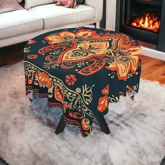 Boho Tablecloth | Vintage Tablecloth | Floral table cloth | Rectangle Square - Picture 10 of 10